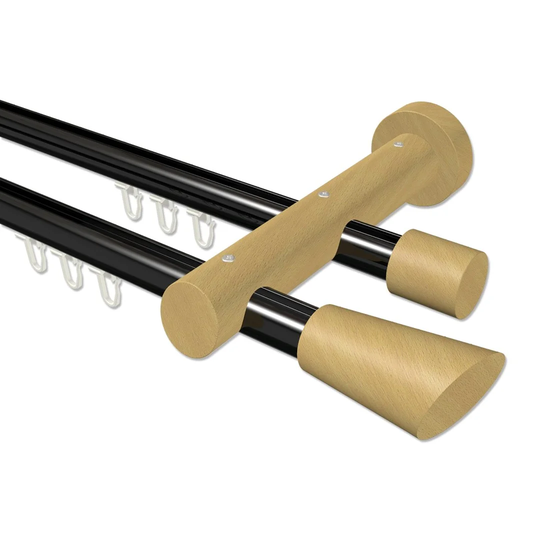 Bernardston Double Curtain Pole Set