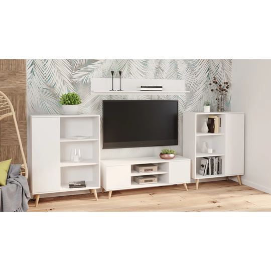 Focus TV Cabinet, Wooden Legs