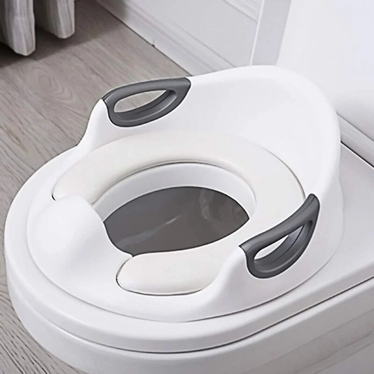 Potty Training Seat, Toddler Potty Seat for Toilet with Soft PU Cushion, Non-Slip and Splash Guard+Safe Handles, Potty Toilet Trainer for Boys and