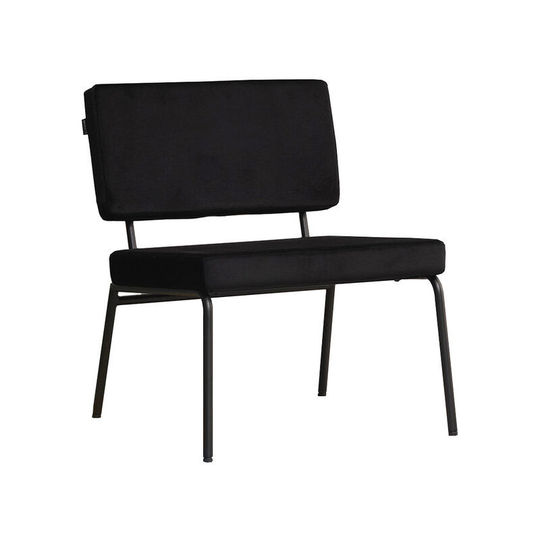 Scandinavian Armchair Espen Black Velvet - Black