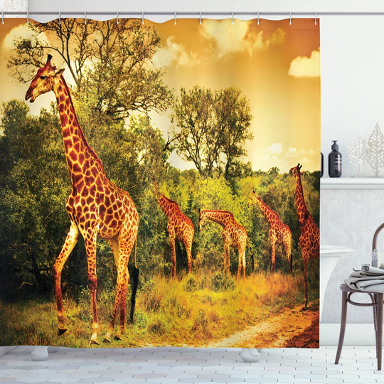 Bendite Polyester Shower Curtain Set