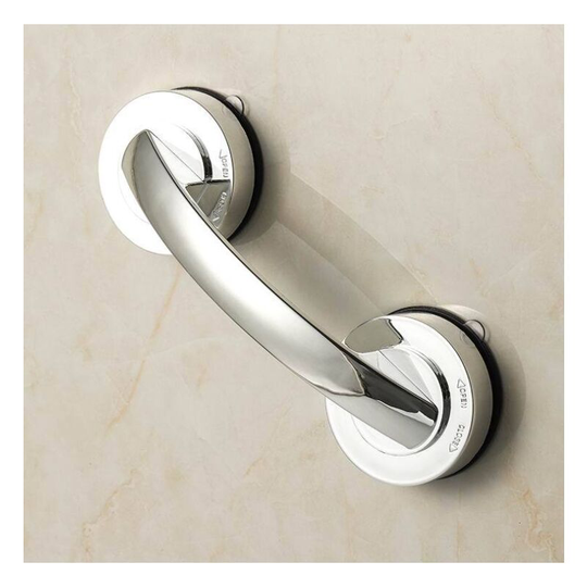 2 Pieces Shower Handle Ventouse Plastic Bathtub Handle Bathroom Accessories Silver