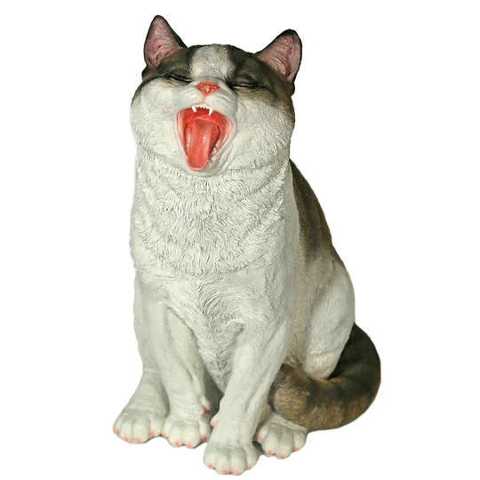 Yawning Cat Figurine