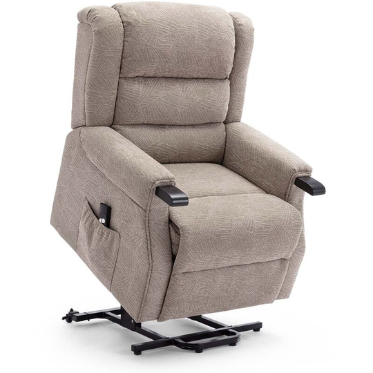 Ashfield electric fabric single motor riser recliner lift mobility tilt chair mocha - Mocha