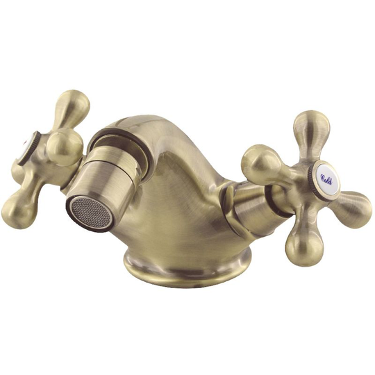Loge - Elegant Standing Bidet Antique Brass Tap Faucet with Ancient Retro Heads