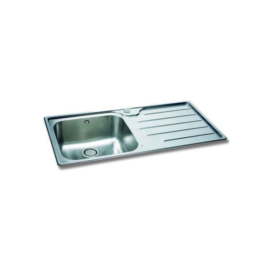 1.0 Bowl Stainless Steel Kitchen Sink, rhd W103 x D51 - Carron Phoenix ibis 100