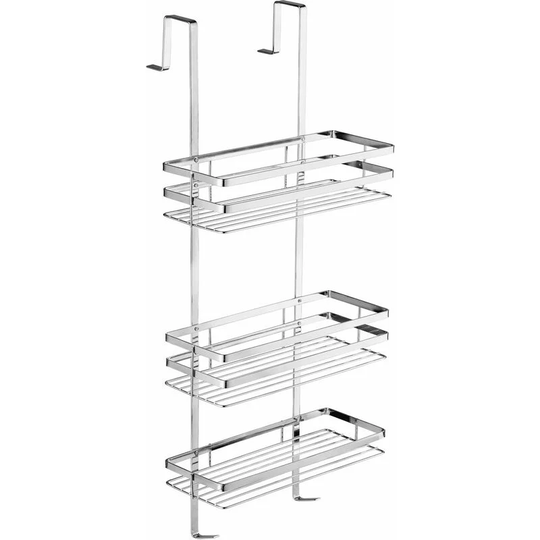 Shower caddy stainless steel - bath caddy, shower basket, hanging shower caddy - silver