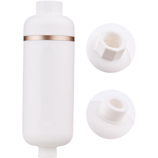 Shower Filter with Antiscalant pp Cotton Water Purifier Hard Water Filtration System for Water Heater Washbasin Easy Installation - White