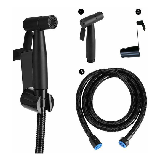304 black stainless steel toilet spray gun, extra cleaning and rinsing nozzle (stainless steel spray gun, spray gun set a)