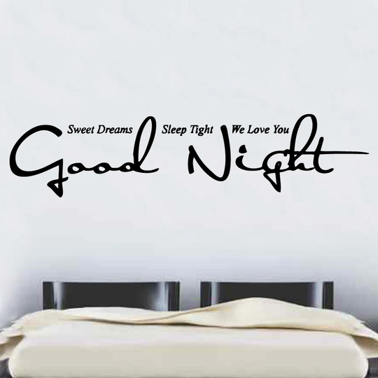 Good Night Quote Decal Vinyl Wall Sticker