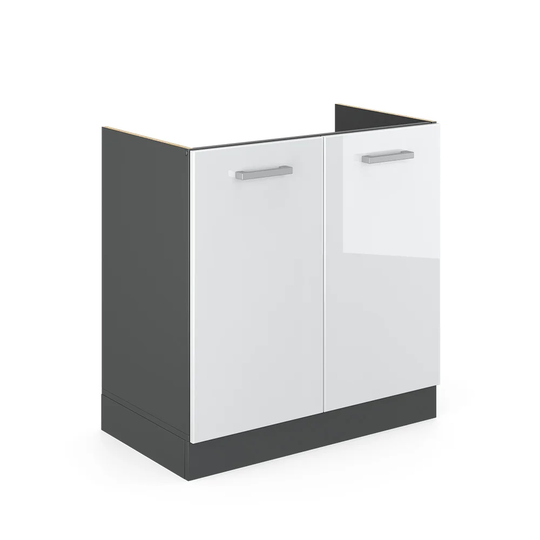 82Cm H x 80Cm W x 46Cm D Oak Base Unit Cabinet