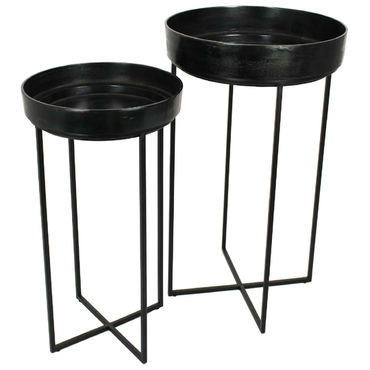 Maximiliano 2 Piece Metal Plant Pot Set