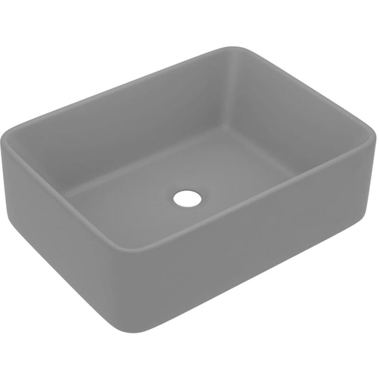 Vidaxl - Luxury Wash Basin Matt Light Grey 41x30x12 cm Ceramic Grey