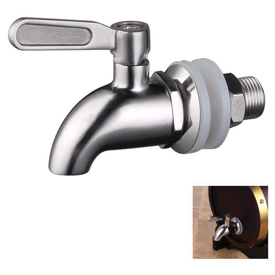 BR-Vie Barrel Faucet, Drink Dispenser, Beer Barrel Faucet, Wine Faucet - Stainless Steel and 16mm Size
