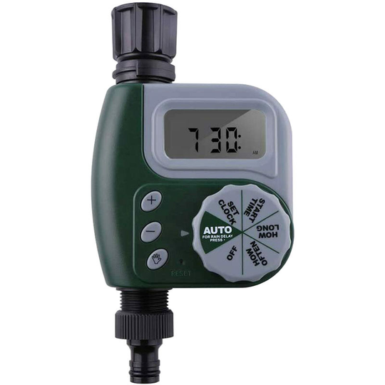 Asupermall - 1-Outlet Faucet Timer Hose Waterproof Digital Automatic Timer Rain Delay Green