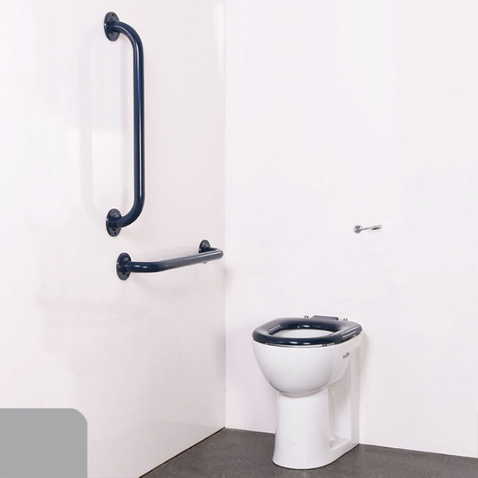 NymaPRO Back to Wall Ambulant Doc m Toilet Pack with Exposed Fixings - Grey - Nymas