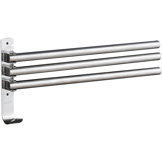 Swivel Out Towel Racks with Hooks 5-Bars Foldable Arms Bath Towel Hanger Wall Mount Towel Bar, Type 2 - Type 2