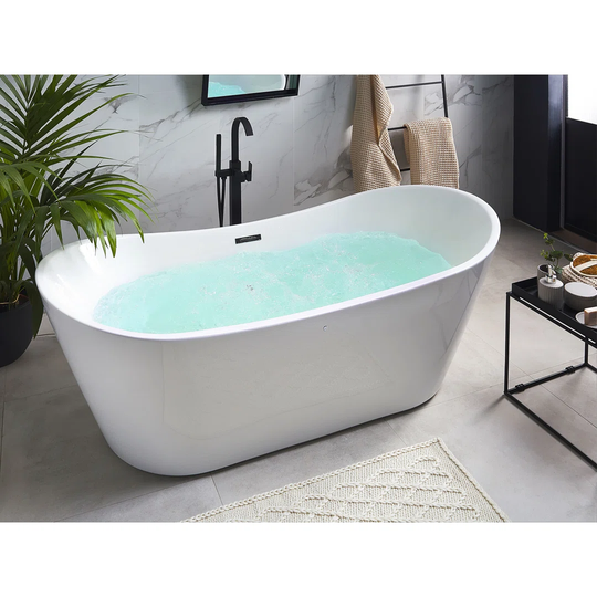 Metcalfe 1680 mm x 800 mm Double Slipper Whirlpool Bathtub with 8 Jets