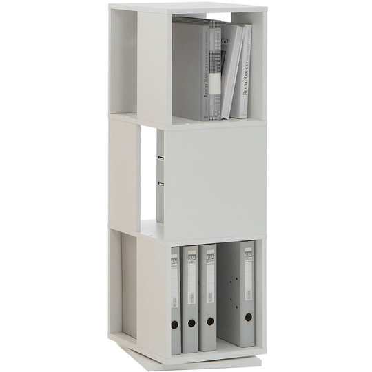 Rotating Filing Cabinet Open 34x34x108 cm White FMD White