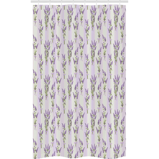 Indasia 8 Piece Polyester Shower Curtain Set + Hooks