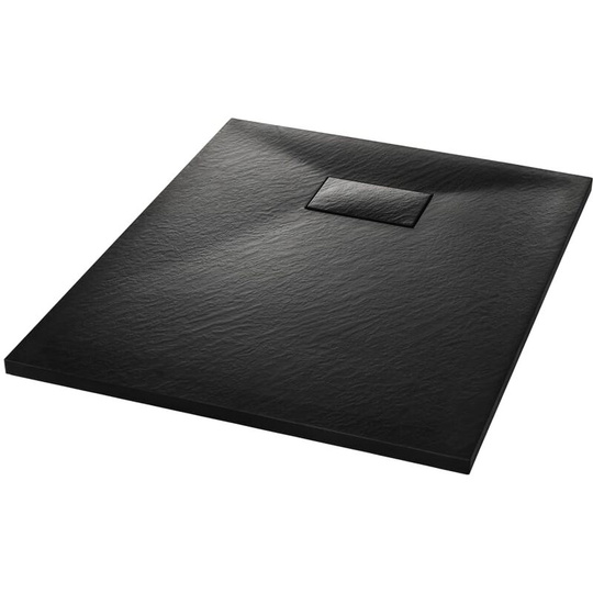 Shower Base Tray smc Black 90x70 cm Vidaxl Black