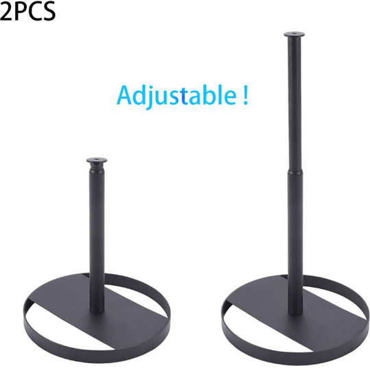 Sunflowergb - 2PCS Retractable Paper Towel Holder, Stainless Steel Paper Towel Holder Countertop, Paper Towel Holder for Kitchen, Bedroom, Bathroom,
