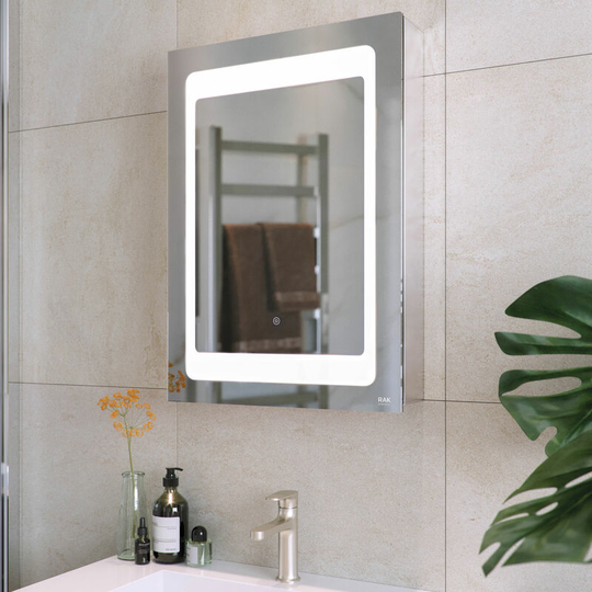 Rak Aphrodite 1-Door Mirrored Bathroom Cabinet 700mm h x 500mm w