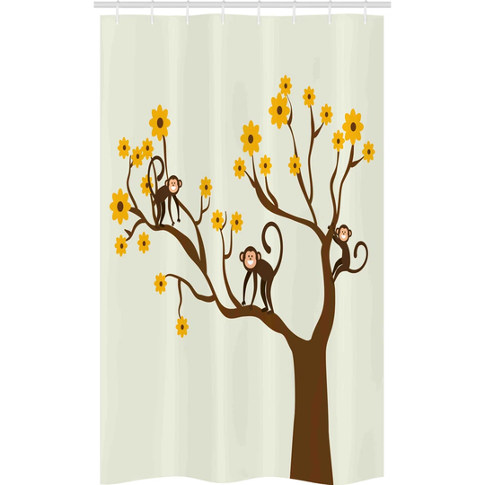 Idonna 8 Piece Polyester Shower Curtain Set + Hooks