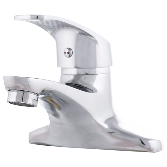 Greenice - Sink Faucet Zinc Alloy, Chrome, Hot-Cold Water, Low Spout, Single-lever [QLI-FA-9705] (QLI-FA-9705)
