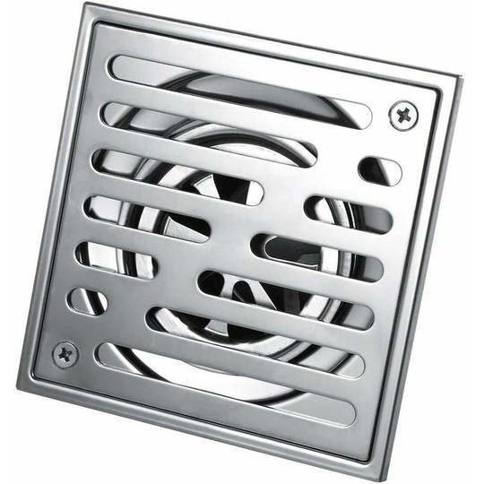 Square Shower Drain Stainless Steel Square Bathroom Smell Proof Floor Drain Large Caliber 150 * 150mm ,