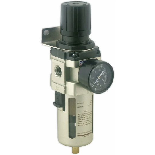 Loops - Workshop Air Supply Filter & Regulator - 140cfm Max Airflow - 1/2' bsp