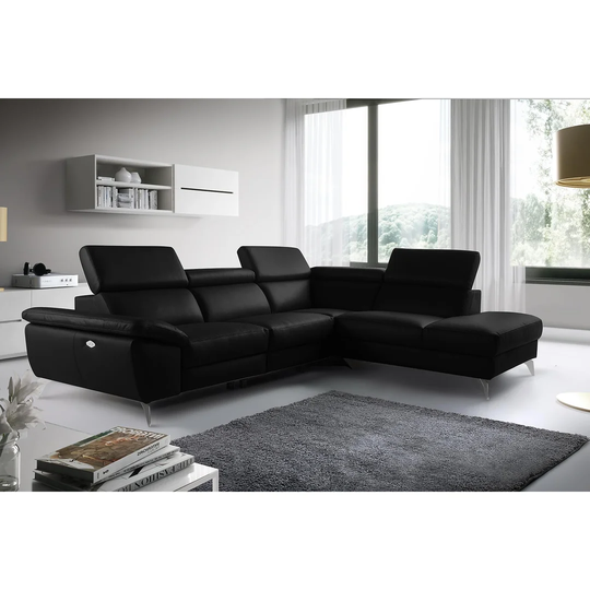 La Crosse Genuine Leather Electric Reclining Corner Sofa