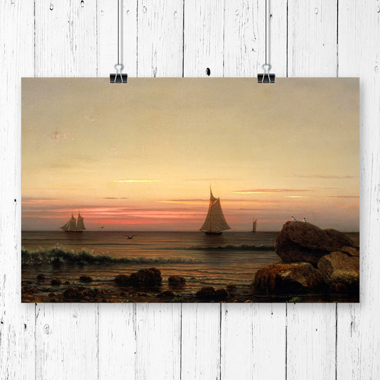 'Sailing off the Coast' by Martin Johnson Heade Graphic Art