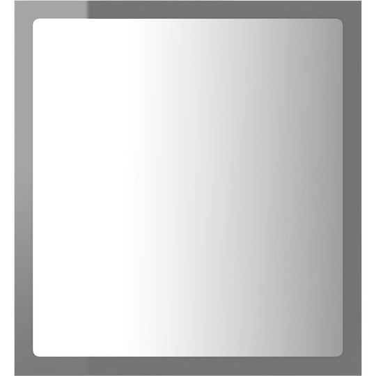 Led Bathroom Mirror High Gloss Grey 40x8.5x37 cm Acrylic Vidaxl Grey