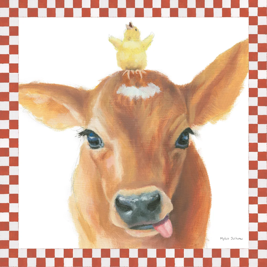 Farm Friends III Border by Myles Sullivan - Wrapped Canvas Painting