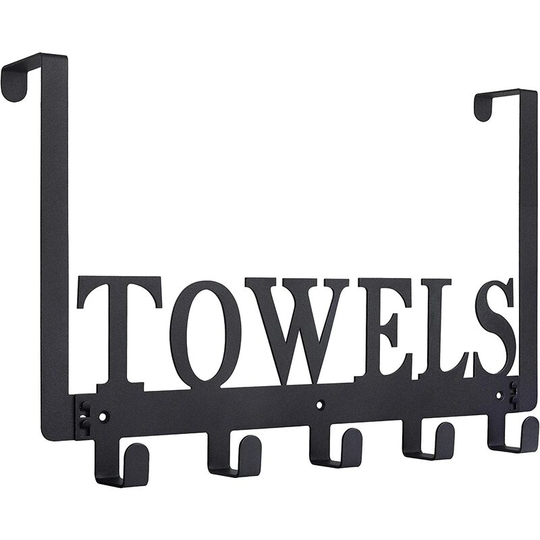 Over The Door Hooks, Towel Holder for Bathroom, Door Mount Towel for Bedroom Kitchen Pool Beach Bathrobe Wall Mount Hang on The Door Cabinet Cupboard