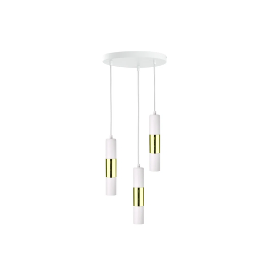 Magnum White/gold 3-light Pendant