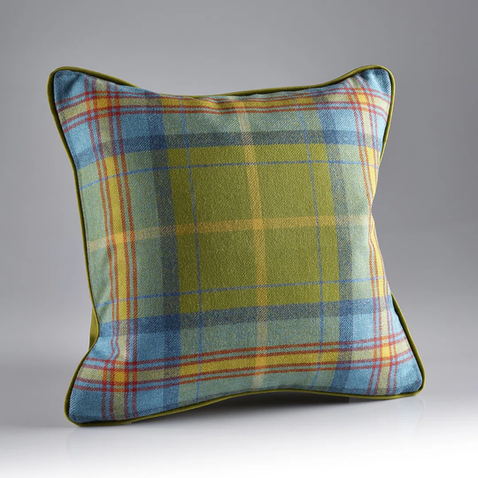 Hagar Feathers Tartan Scatter Cushion with Filling
