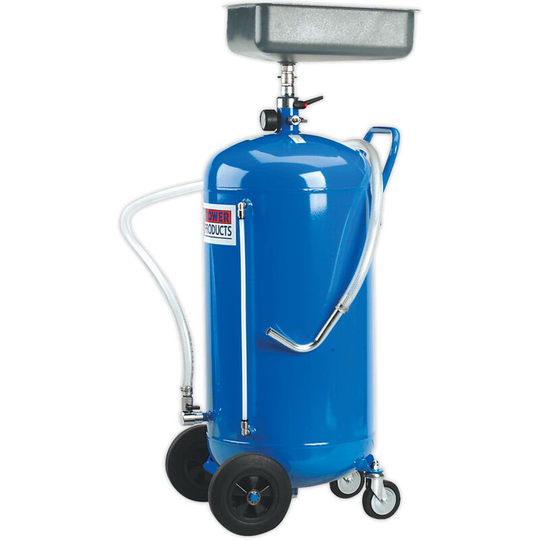 AK458DX Mobile Oil Drainer 110L Air Discharge - Sealey