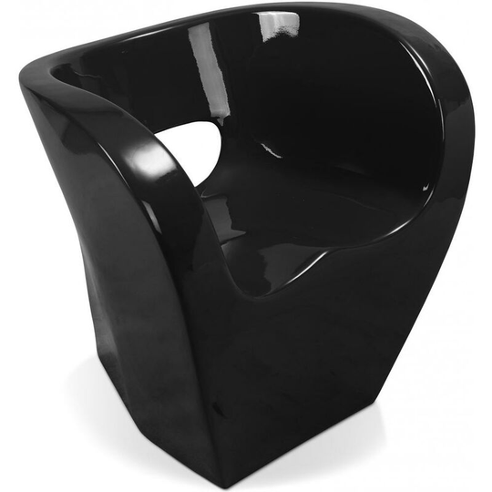 Armchair Hawati Black Fiberglass, PP - Black