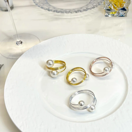 Napkin Large Ring Pearl
