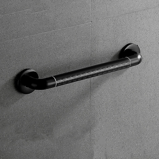 Wall-mounted toilet grab bar SUS304 inox Bath handle Towel holder - 600mm (black