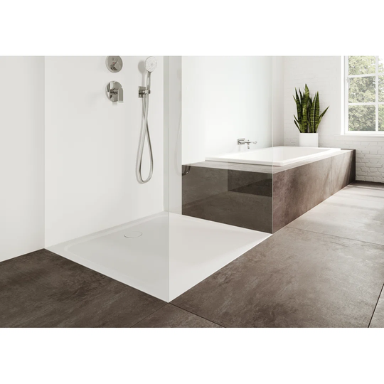 Cayonoplan 1600 x 750 mm Steel Enamel Shower Tray - Alpine White Matt