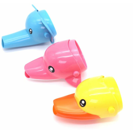 3pcs Faucet Extension Tap Extension for Children & Babies Washing Hands Cartoon Animal Animal Design Bathroom Washing Exxilate For Kids 3 Rooms (Red