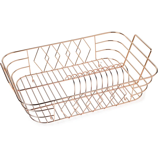 Barons Home Rectangular Scola Planning In Copper Metal Wire With Handles 49X32x14 Cm