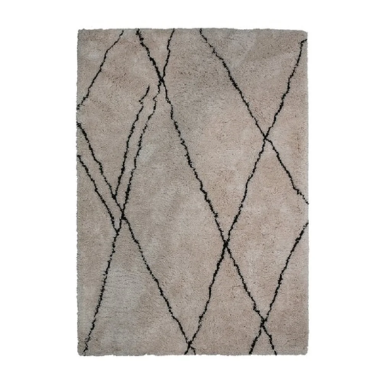 Oneridge Shaggy Beige/Black Rug