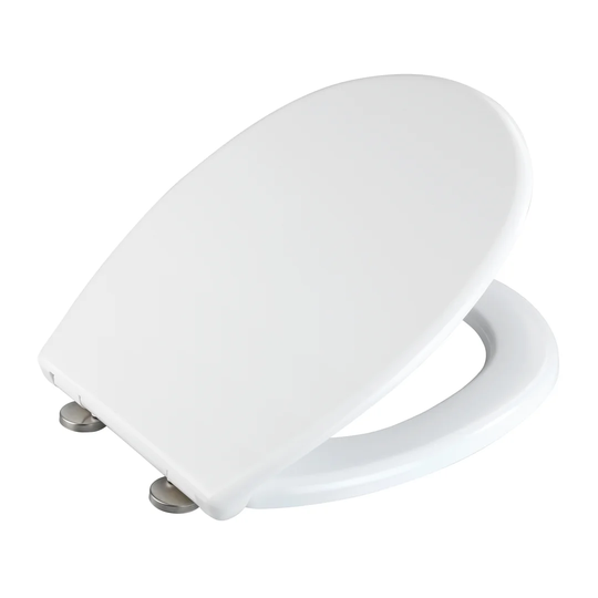 Toilet seat Vorno Neo White, Toilet seat with soft-closing mechanism, Quick-fit, Made of antibacterial, sturdy duroplastic