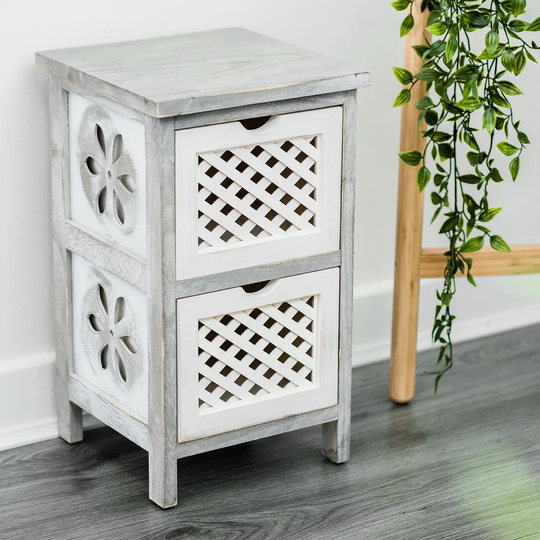 Osterberg 2 Drawer 25 W Solid Wood Tallboy