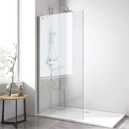 Walk-in 100 x 195cm Walk in Chrome Shower Screen