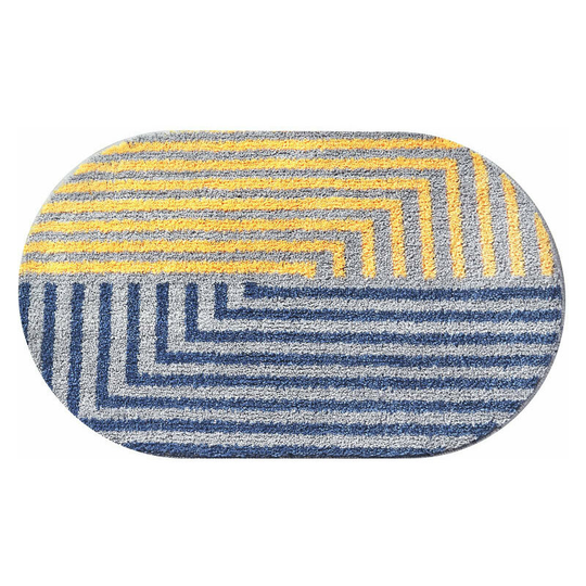 Microfiber Soft and Fluffy Oval Bathroom Mat Non-Slip Bath Mat with Strong Water Absorption (40*60cm)